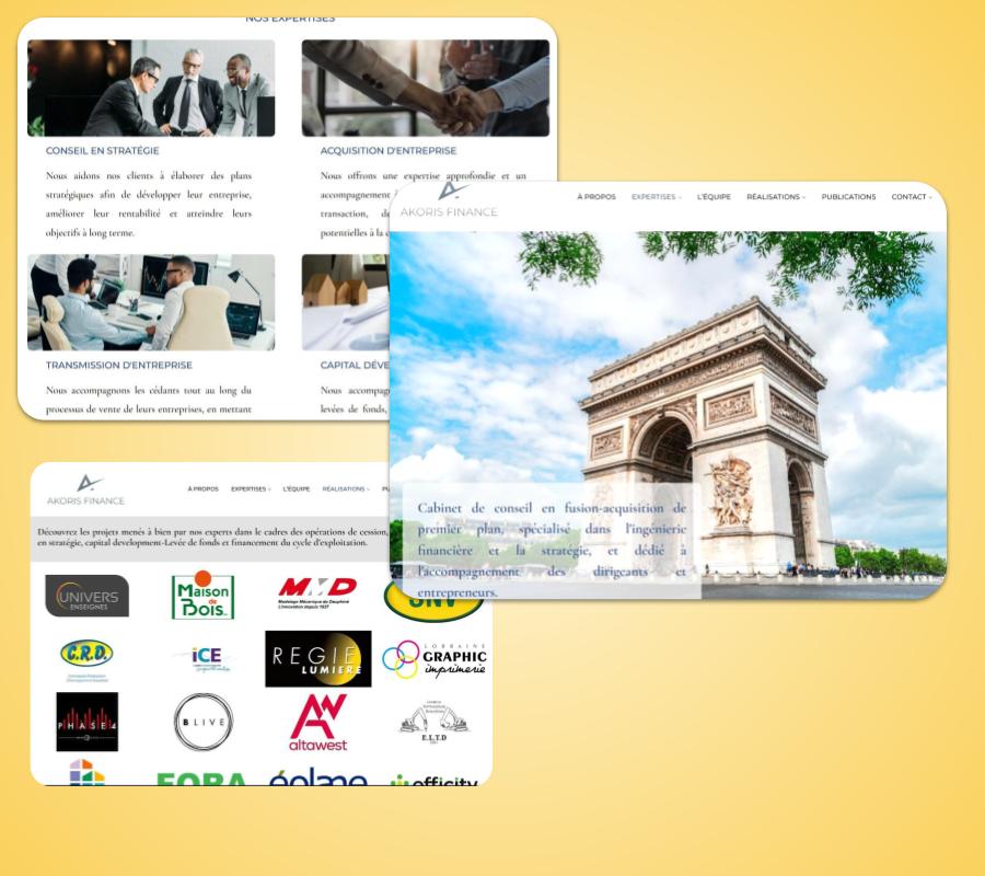 Site Internet AKORIS FINANCE